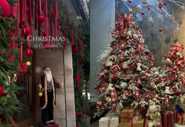 quán cafe decor Noel 2025 tại Nghệ An